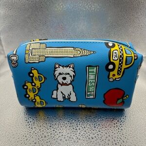 Vibrant Blue NYC Print Women's Accessory Bag